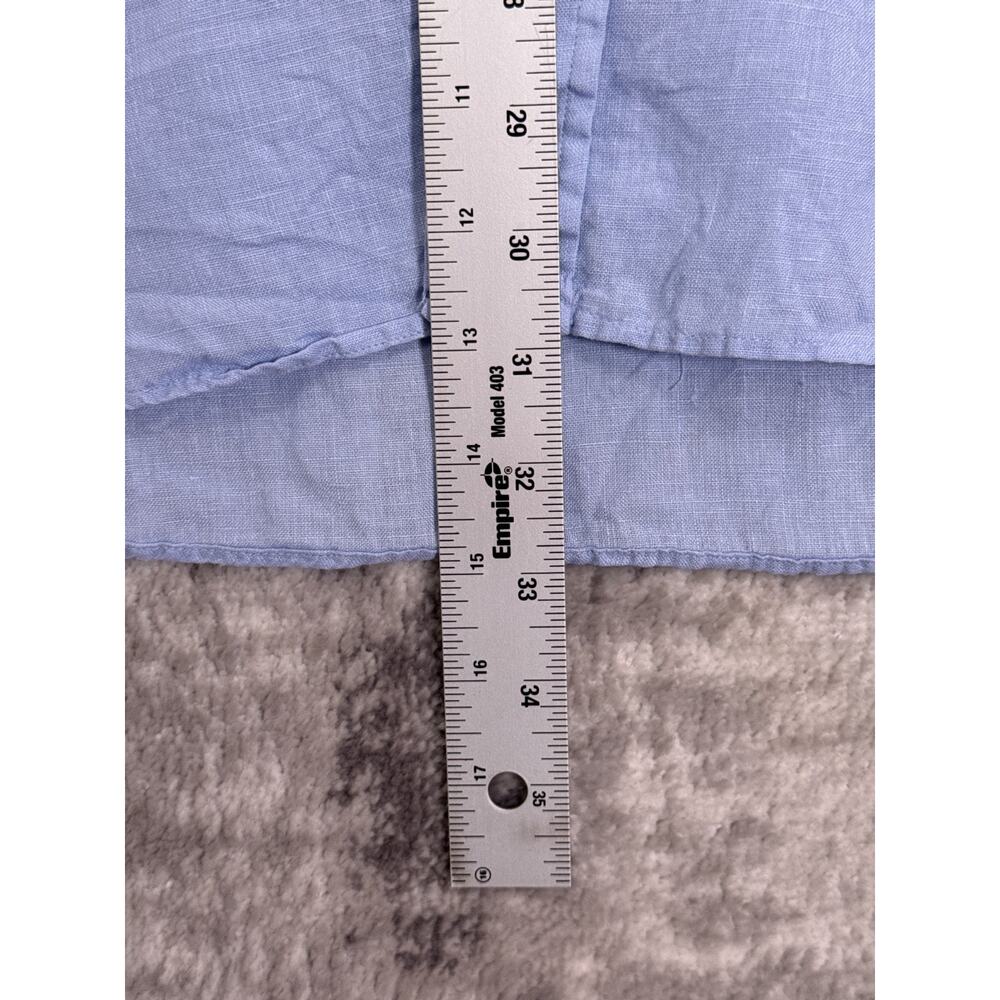 Polo Ralph Lauren Classic Fit 100% Linen Shirt XXL Mens Light Blue Long Sleeve - Picture 6 of 8
